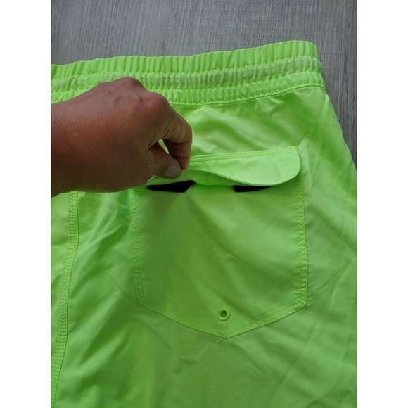 Men's HURLEY PHANTOM Neon Green Board Surf Shorts Swim Trunks Sz M 5" inseam NWT - Picture 4 of 10